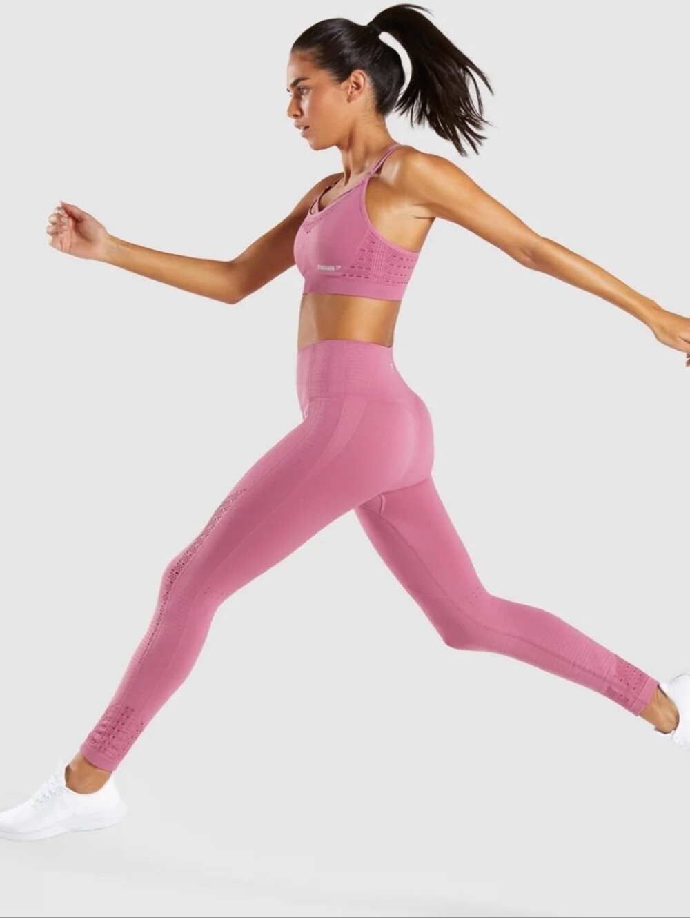Like New Gymshark Leggings Size Small Mauve Pink Energy Seamless Leggings